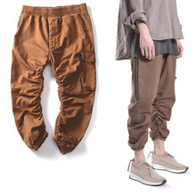 2016 TOP Kanye West Yeezy Season 1 Oversized Jogging Pants Men’s Harem Pants HipHop Kpop Casual Pocket Zipper Pencil Pants Label