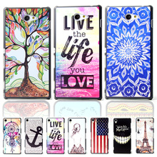 Brand UltraThin Owl Cartoon Pattern Matte Hard Back Case for SONY Xperia M2 S50h M2 Aqua Cell Phone Protective Cover Bags