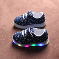 Wholesale 5 pairs 2017 new children s shoes LED light cloth shoes non slip casual shoes