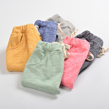 2016 Spring Winter Girls Boys Solid Harem Capris Pants Children Candy Color Cotton Trousers Kids Clothes Baby Unisex Harem Pants