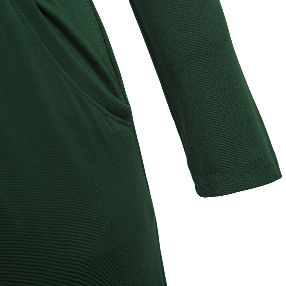 VESTLINDA Vintage Vestidos Longo Jurken Women Maxi Dress Full Sleeve Casual Dress Autumn A Line Solid Ropa Mujer Long Dress 5