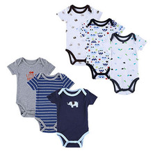 6 Pieces Lot Mother Nest Newborn Baby Bodysuit Roupas Bebes Baby Boy Layette Summer Body Bebe