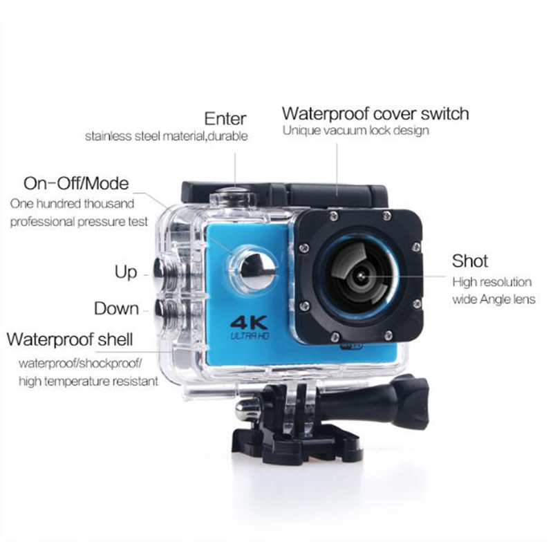 Sport Action Camera 4k 2 LCD Screen