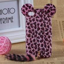 New For Apple iPhone 6 Case 4.7 & plus 5.5 Mink Fur Plush Cute Cat Women Lady Leopard Cover Hellokitty Winter Mobile Phone Bags