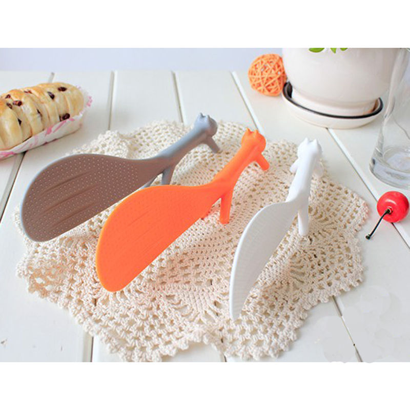 Image of Vorkin Random Color 1 PCS Lovely Kitchen Supplie Squirrel Shaped Ladle Non Stick Rice Paddle Meal Spoon Free Shipping