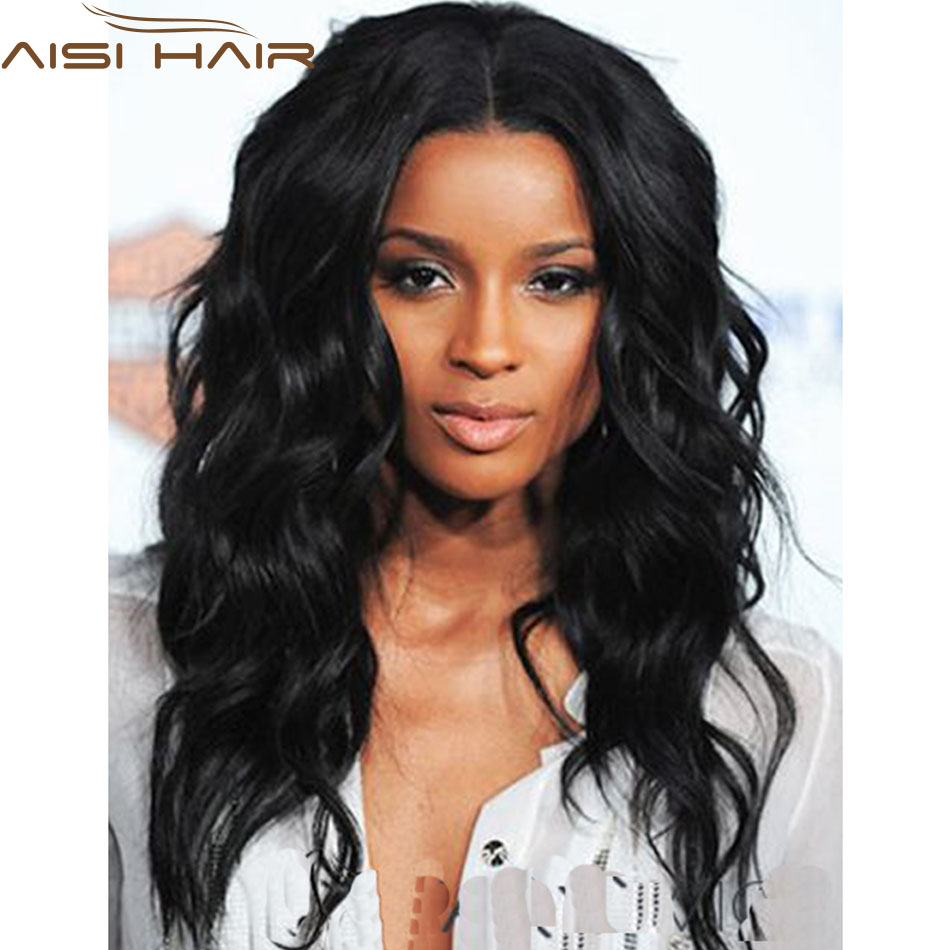 Image of 20" Afro Long Curly Black Wig African American Wig For Black Women Synthetic Natural Black Ciara Wig Cheap Fake Hair Lolita Wig