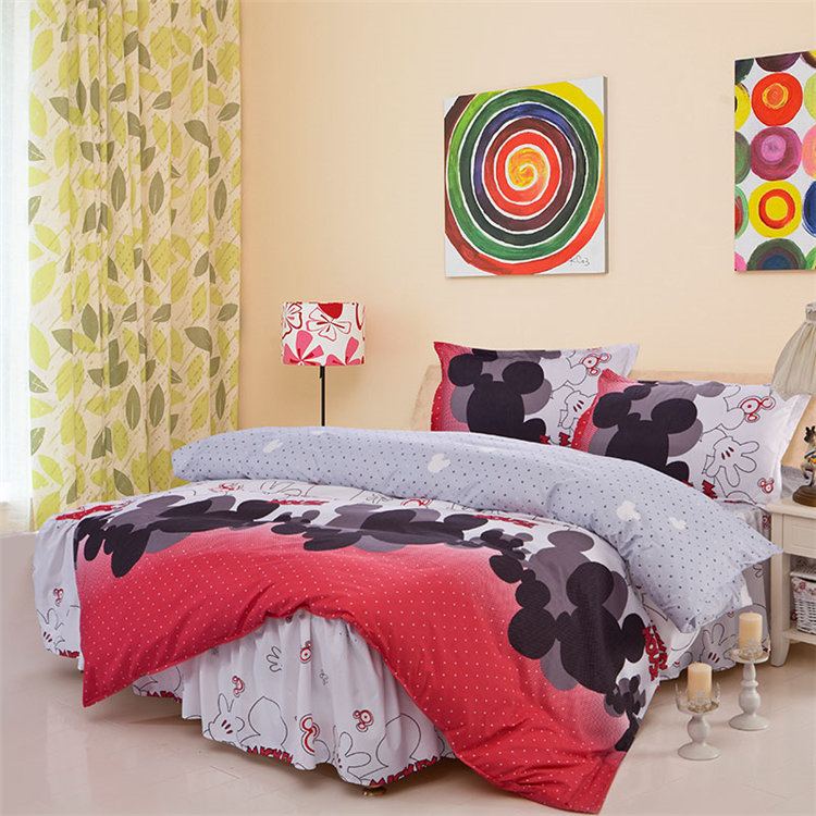 Free Shipping, Home Textile mickey mouse DED SKIRT styles bedding set /bedclothes / bedding / bed linen,bedding sets
