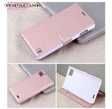 High Quality 5 0 lenovo K860I Smartphone Folding Stand Cover Silk Leather Case Leather Case For