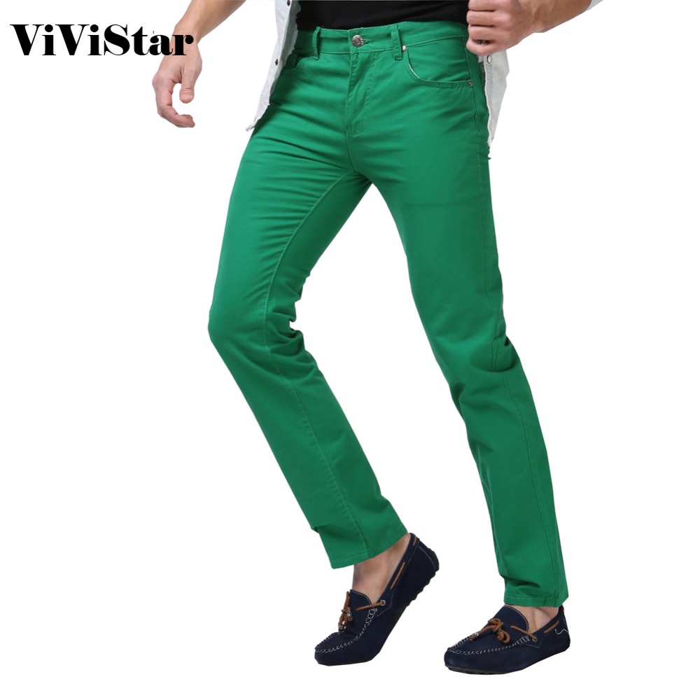 Image of Men Jeans Solid Candy Color 2015 New Spring Summer Autumn Fashion Casual Brand Calca Jeans F0640