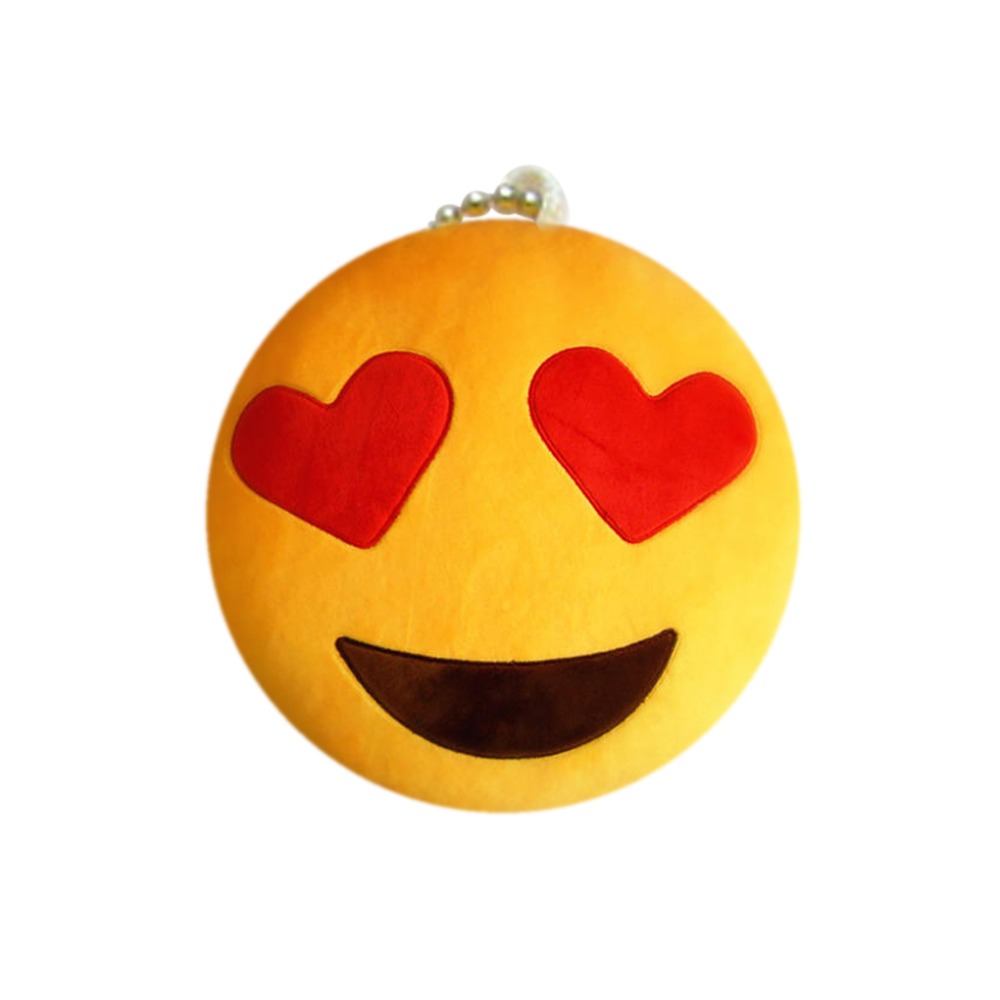 Image of 2016 Fashion Soft Emoji Smiley Emoticon Yellow Round Cushion Pillow Stuffed Plush Toy Doll Christmas Present For Children