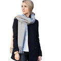 Brand Fashion Solid Gray Scarf Cashmere Pashmina Designer Blanket Shawl Unisex Thicken Handkerchief Soft Winter Hijab