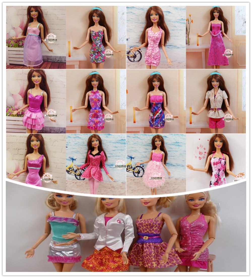 Original Brand Clothing Sets Dress For Barbie Dolls Fashionable Dolls Clothes Casual Suits Girl Birthday Gifts Factory Wholesale