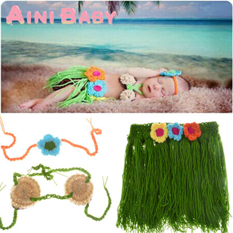 Grass Skirts Newborn Crochet Outfits Warm Boy Cap...