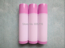 100PCS/LOT 5ML Empty Lipstick Tube,White+pink cap Makeup Lip Gloss Container,Sample Cosmetic Lip Balm Sub-bottling HZ18