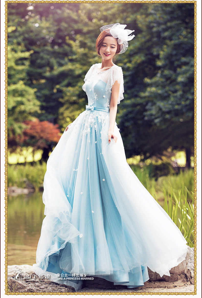 Sky Blue Wedding Dress - Ocodea.com