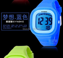 Electronic 2014 New Fashion Students Night light Waterproof Multifunction Jelly Watches Fashion Children Silicone Watches