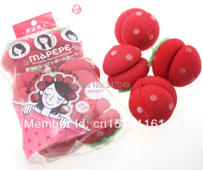 12pcs 6pcs bag magic diy hair style strawberry balls soft sponge hair curler roller 12pcs 6pcs bag magic diy hair style strawberry balls soft sponge hair curler roller
