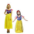 2016 New Movie Snow White Costume For Girls Fairy Tale Cinderella Princess Long Dress Halloween Cosplay