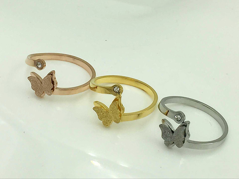 Fashion Brand Rose Gold Plated Stainless Steel Crystal Love