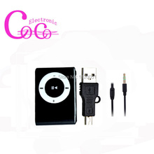 Free shipping MINI MP3 Player Clip type without usb line without earphone, TF card mp3 player