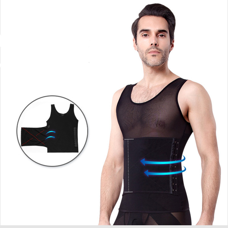 Flat Stomach Body font b Shaper b font For Men Waist Trainer Firm Shaping fat burning