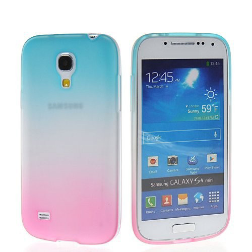 Rainbow style Matte TPU Silicone case cover for Samsung Galaxy S4 mini i9190 Free Shipping