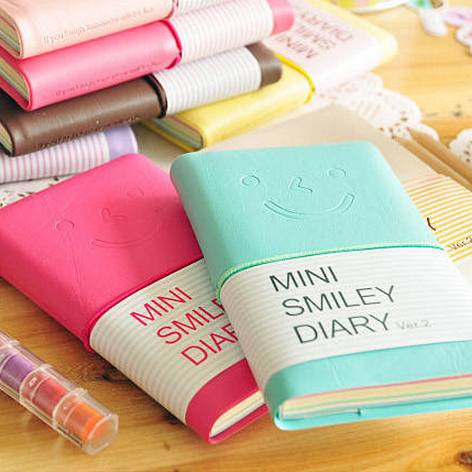 Mini Smiley Diary Cute Charming Portable Smile Paper Notebook Scratch Pad Memo Notepad School Supplies
