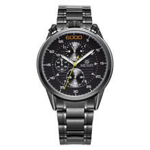 Stainless Steel Quartz Watches Water Resistant Multi Functional Small Dial Working Men Watches 2015 Montre
