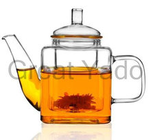 Heat resistant clear glass teapot Quartet teapot novelty teapot with infuser and lid 400ml free shipping