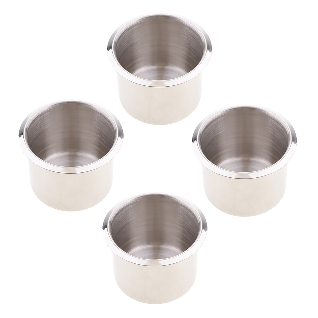 10-Pack of Small Stainless Steel Cup Holder For Poker Table and Boat /& RV Car