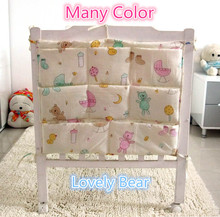 Promotion! Kitty Mickey 62*52cm baby bed hanging storage bag newborn crib organizer bags baby toys bag,baby bedding set