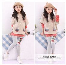 Retail 2 7years 6 color footless girls cartoon pattern leggings kid pants clothing kids children s