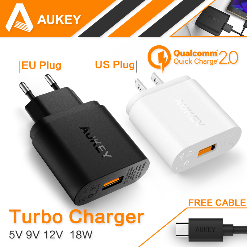 Image of [Qualcomm Certified] Aukey Quick Charge 2.0 18W USB Wall Charger Smart Fast Charging For iPhone iPad Samsung Galaxy Note Xiaomi