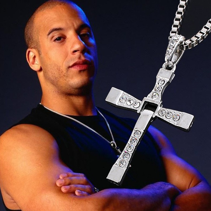 The-Fast-and-Furious-Crystal-Cross-Men-Necklaces-Pendants-Silver-Plated-Maxi-Steampunk-collares-Vintage-Statement