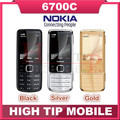 hot sell Nokia Unlocked Original 6700C 6700 Classic Gold mobile Phones 5MP free leather case Russian