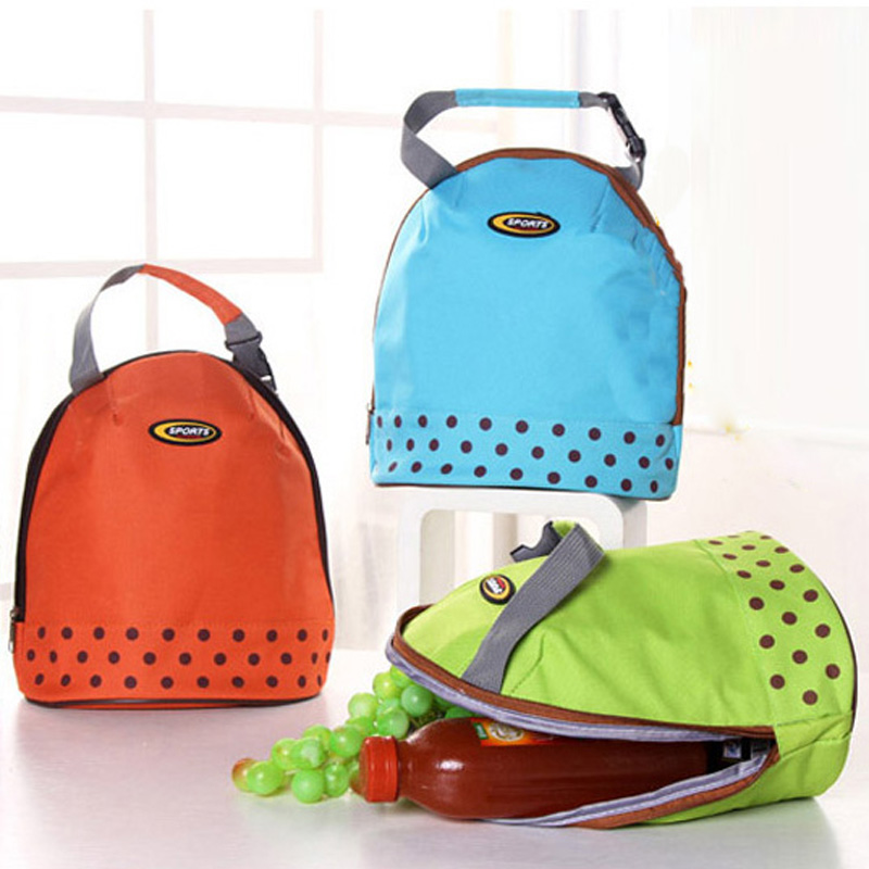 Beautiful Lunch Bag & Lunch Box Cooler Zipper Bag Bento Dot Tote Lunch Pouch Little Pattern bolsa termica Smile