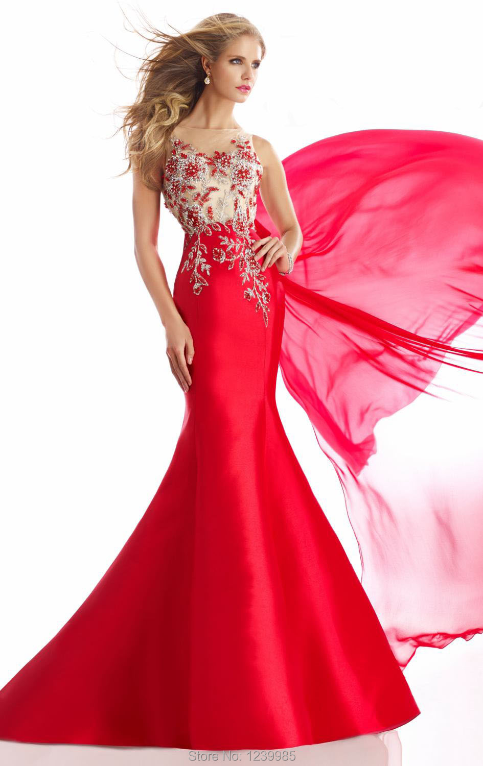 vestidos de noche 2016 rojos
