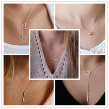 Hottest women pendant necklace Fashion Casual Personality Infinity Cross Lariat Pendant bar Necklace for women