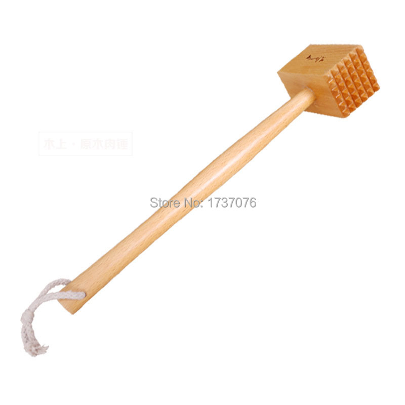 Extra Large Wood Meat Tenderizer Hammer  Double-si...