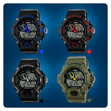 Reloj de hombre reloj impermeable del deporte LED Digital Alarm fecha reloj de hombre militar reloj analógico