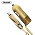 Remax USB Car Charger Total 3 4A with Spring Shape Micro USB Cable Lighting Cable for