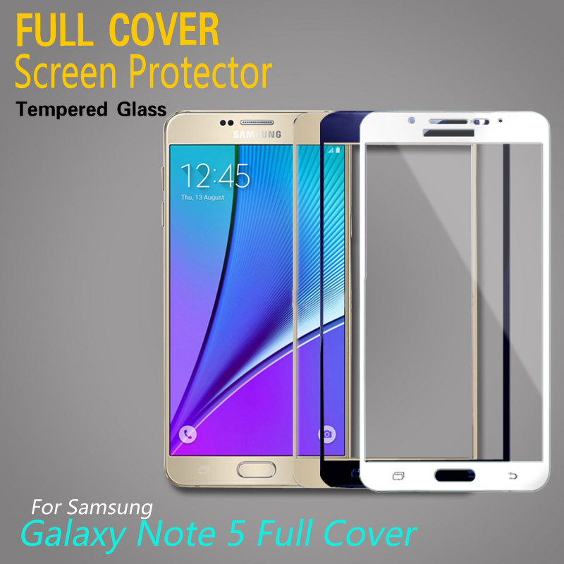 Tempered Glass For Samsung Galaxy Note 5 Full Cover Screen Protector 0 3MM 2 5D 9H