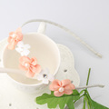 Sweet Simulated Pearl Flowers Headband Hairbands For Girls Cloth Floral Headwear Hair Accessories Women Rhinestone Hair