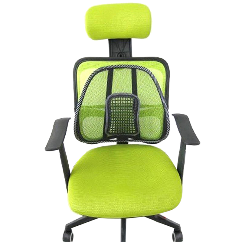 Image of Mesh Lumbar Back Brace Support Office Home Car Seat Chair Cushion Cool E#A