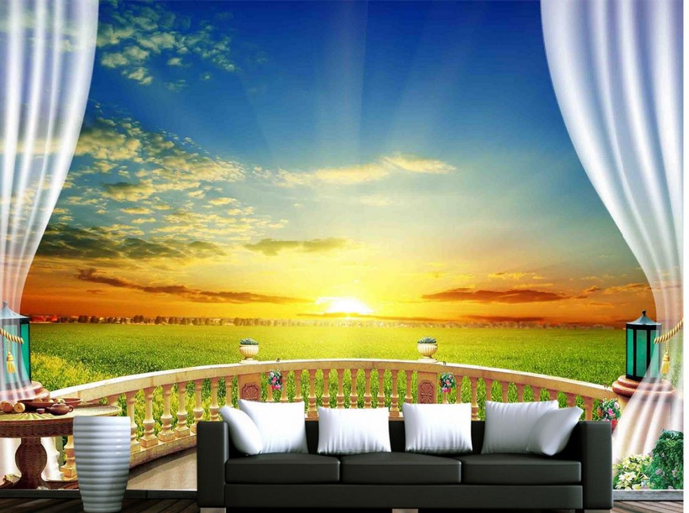 Ingrosso di alta qualità wall paper roll sky da grossisti wall ... Carta da parati per camere da letto moderne cielo