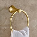 Free Shipping Wholesale and Retail Gold plating Brass Bathroom Towel Hanging Ring Wall Mounted Bath Towel