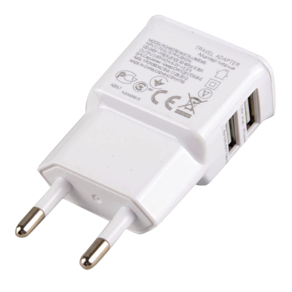 Image of Hot Sale 2.1A Dual 2Port USB EU Home Travel Wall Charger Adapter For Samsung Galaxy N7100 VA341 P