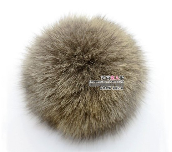Free shipping 5pc 100% real Rabbit Fur Ball fur pompoms D9 for winter Skullies Beanies hat knited cap bag key clothesshoes (1)