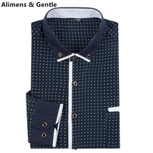Polka Dot Print Shirt Mens Casual With Tie Long Sleeve Plaid Slim Fit Spring Summer 2016 Fashion New Blouse Chemise Homme