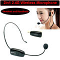 Free Shipping The Latest 2 in 1 Handheld Portable 2 4G Mini Wireless Microphone Headset MIC